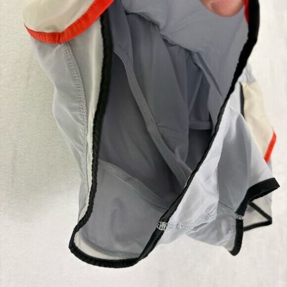 Lululemon Blue-Grey with White & Orange Sides Athletic Shorts Size 4 - Picture 6 of 11